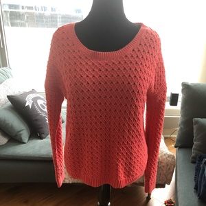 Coral thick loose knit sweater